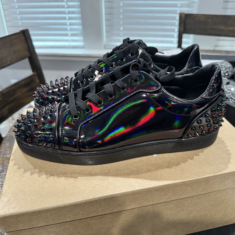 Christian Louboutin Black Sneakers with Signature Red Soles - Picture 4 of 7